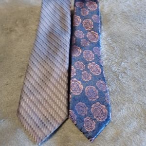 Pink tie set 2 ties bar lll & Geoffrey Beane